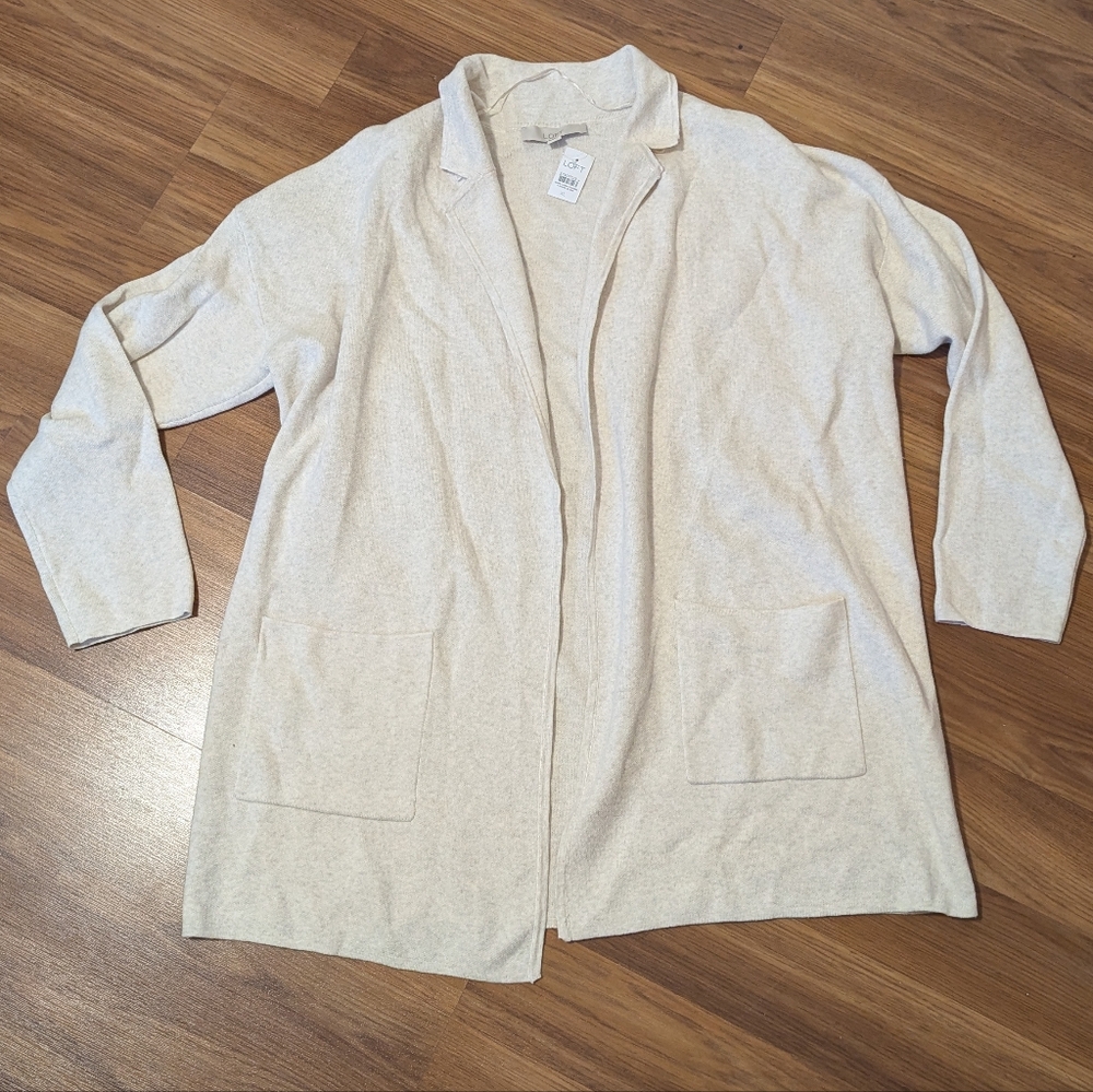 NWT Loft Cream Colored Cardigan
